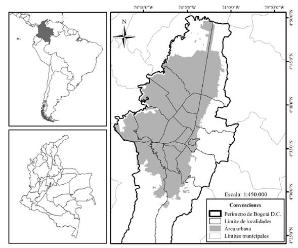 Localización del área de estudio.