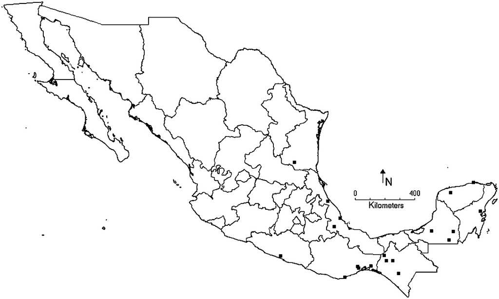Distribuci&oacute;n de Largus longulus St&aring;l.