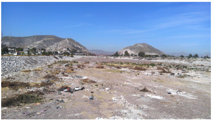 Habitat loss as a consequence of dam construction on the R&iacute;o Nazas, Torre&oacute;n, Coahuila, Mexico.