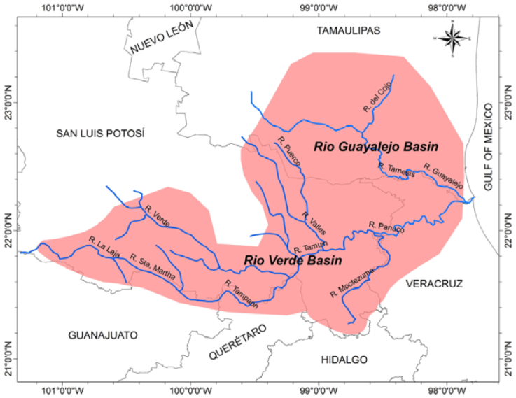 Endemicity hotspot C: R&iacute;o Verde - R&iacute;o Guayalejo system, San Luis Potos&iacute;, Tamaulipas and Veracruz.