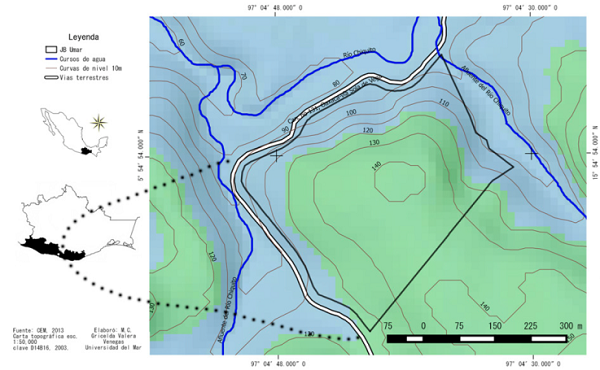Ubicación geográfica del área de estudio.