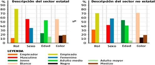 Distribuci&oacute;n de la muestra atendiendo al rol de desempe&ntilde;o, edad, sexo y color de la piel. 