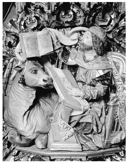 San Lucas evangelista y su atributo: el toro