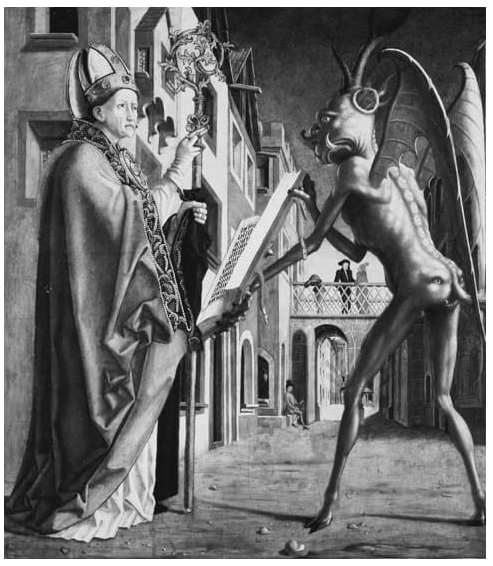 Saint augustine and the devil -according to other sources. Saint Wolfgang and the devil