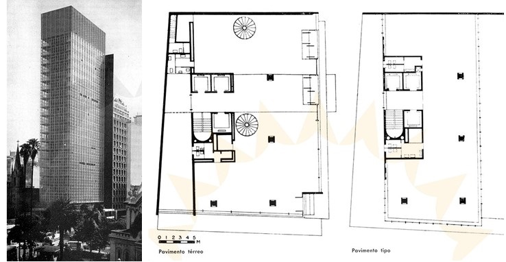 View of the Wilton Paes de Almeida building and ground floor and typical stories