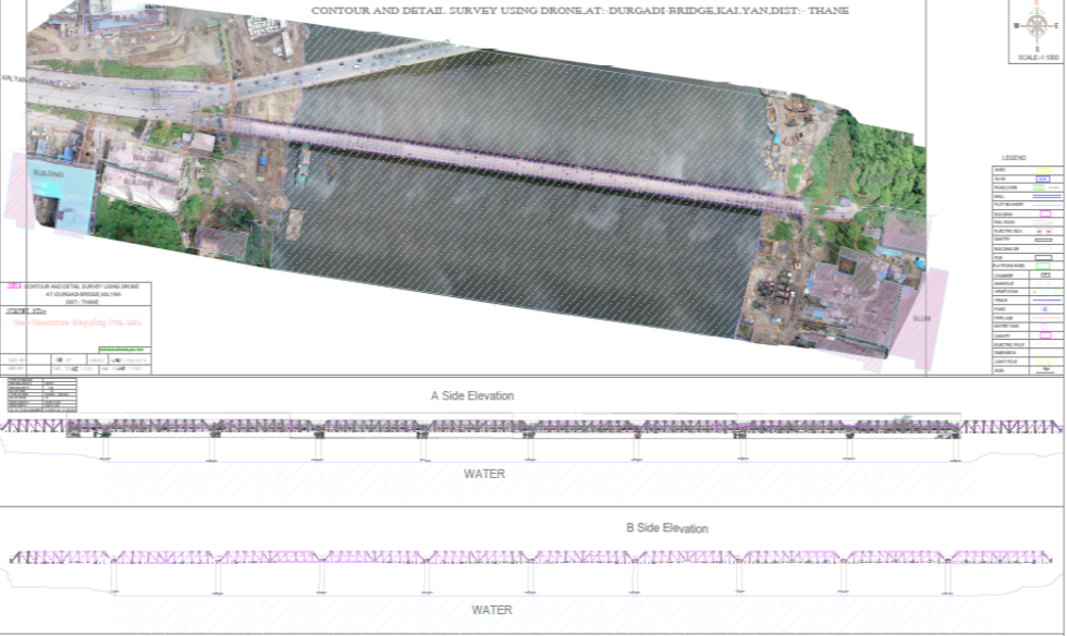 Drone survey map of bridge