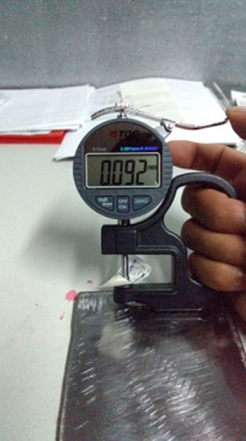 Roughness meter used to measure the roughness of a St3 standard plate (Ribeiro Filho, 2018)