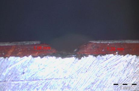 Underpaint corrosion measurement performed on specimen 4A
