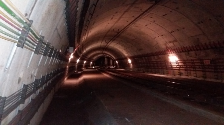 Overview of the tunnel in the instrumented section.