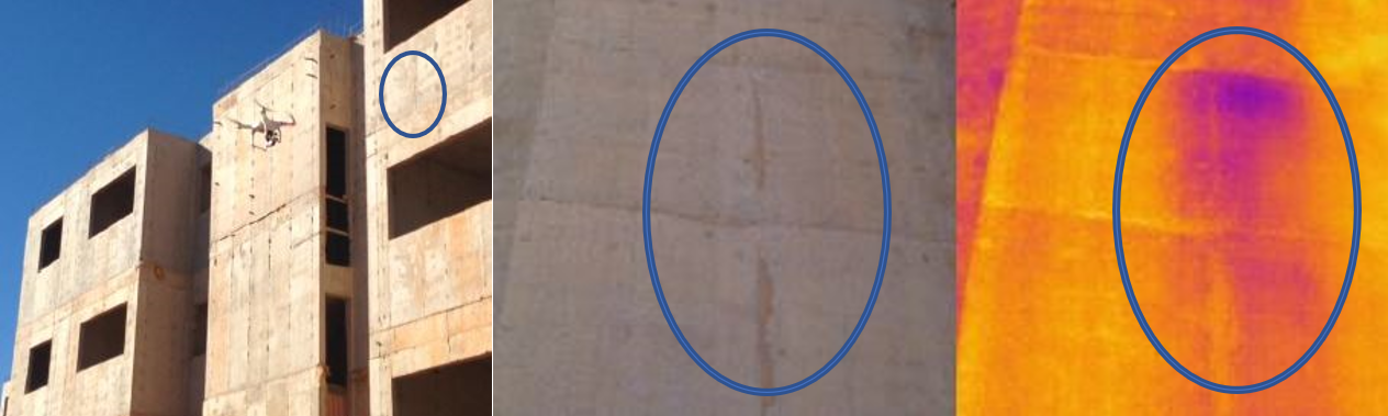 Inspection using an UAV integrated with a thermal camera