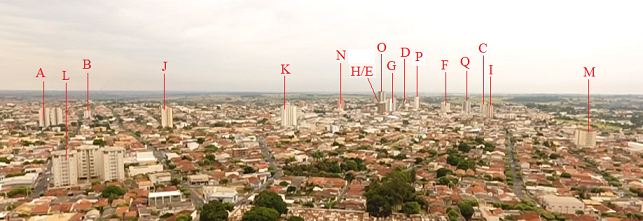 Multi-storey residential buildings studied (panoramic view)