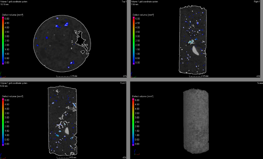 3-D Microtomography results of formulation SS.