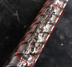 Mass loss from steel bars (L3).