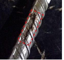 Mass loss from steel bars (L1).