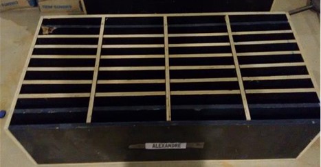 Rectangular mold capable of producing 36 specimens.