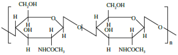 Estrutura qu&iacute;mica da quitina96.