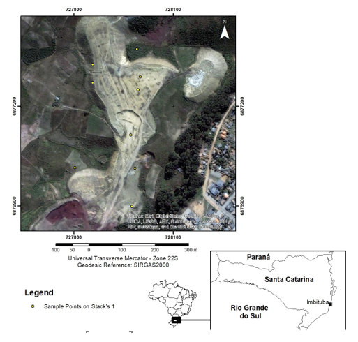 Georeferenced samples of PG.