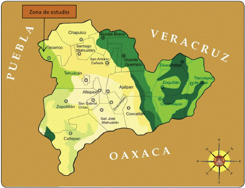 Principales climas y subclimas de Tehuacán y sus principales
regiones, Tehuacán, Puebla. Año 2020. (Tomado de: Academia Tlatoani,
2020).