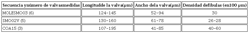 Parámetros morfológicos de I. guatimalensis de acuerdo con las mediciones de los ejemplares analizados en los sitios de estudio Santa María del Oro (MOLEMO3 y SMO2V) y Coatetelco (COA15) en el centro de México.