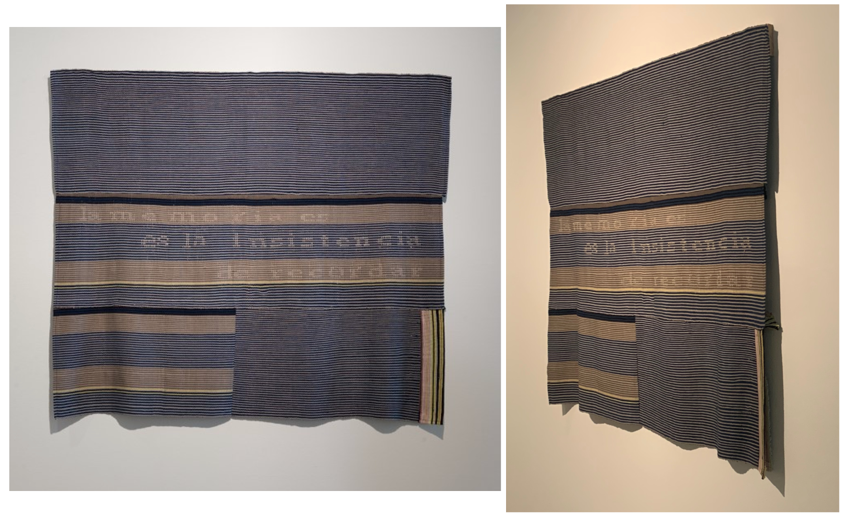 &ldquo;La memoria es la insistencia de recordar&rdquo;. Algod�n tejido en telar de cintura, cosido a m�quina, 125 x 140 cm Figure 3. &ldquo;La memoria es la insistencia de recordar&rdquo;. Cotton woven on a backstrap loom, machine sewn, 125 x 140 cm