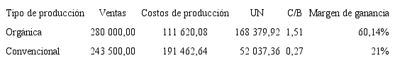 Utilidad neta e indicadores financieros para zanahoria en colones, 2019.
