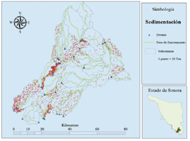 Aporte de sustancias contaminantes derivadas de la escorrentía en la cuenca.