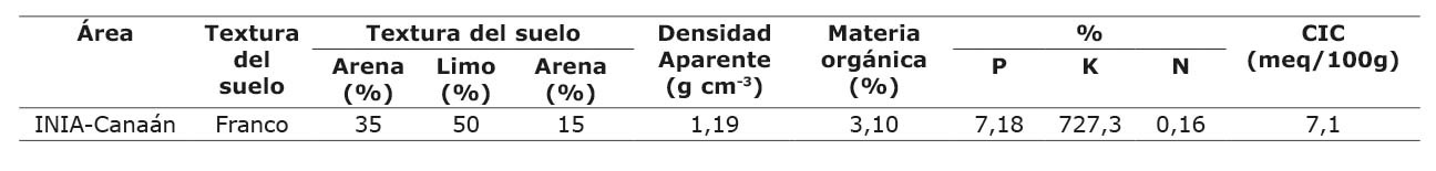Caractersticas fsicas del suelo del cultivo de palto (Persea americana M.). Estacin Experimental Agraria Canan del Instituto Nacional de Innovacin Agraria Ayacucho, Per, 2023.