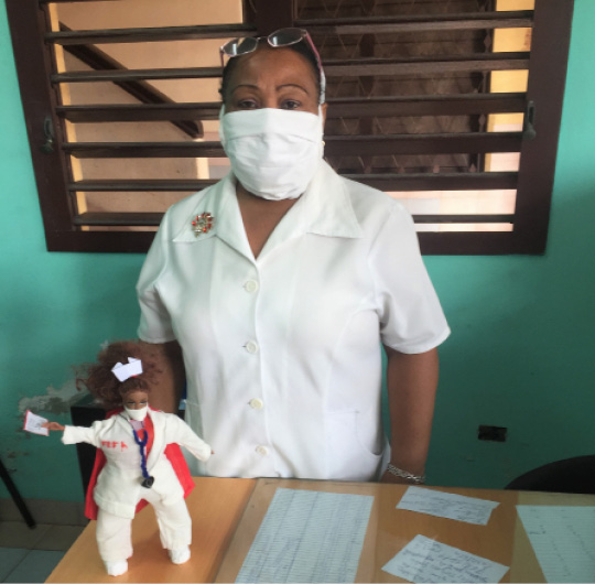 Nurse Josefa Nietos: “The children were given a homework assign-ment to represent who was their ‘superhero’ in the fight against COVID-19, and this young girl decided it was me, her nurse!”