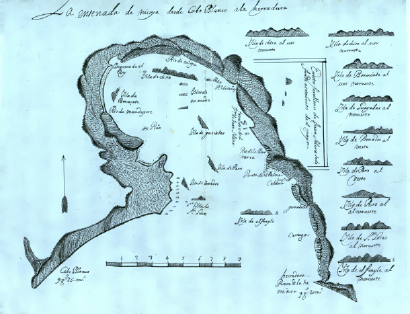 El golfo de Nicoya seg&uacute;n Pedro Fern&aacute;ndez de Quir&oacute;s (entre 1595 y 1606)