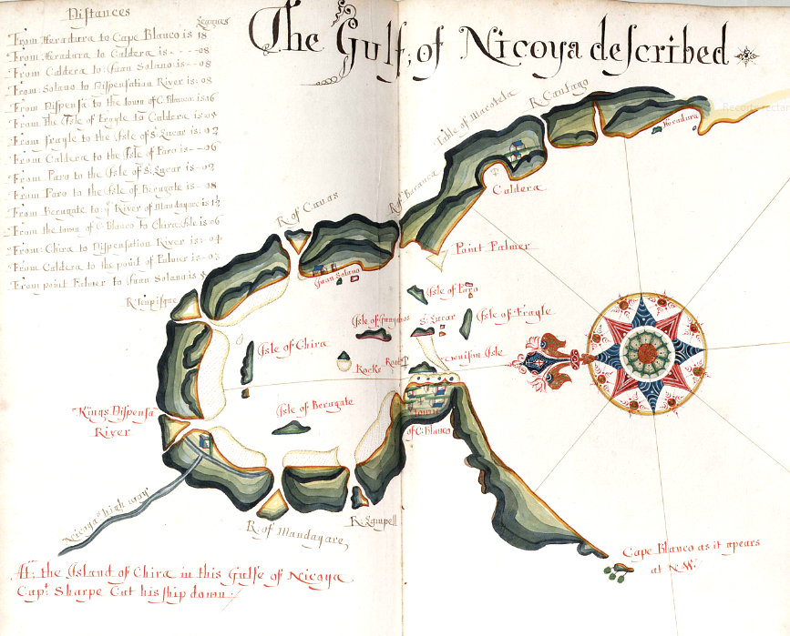 El golfo de Nicoya seg&uacute;n William Hack (1685)