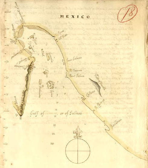 El golfo de Nicoya seg&uacute;n William Dampier (entre 1701 y 1704)