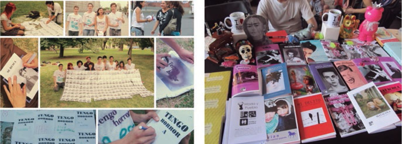 Acciones
poéticas y publicaciones de la Editorial Moda y Pueblo