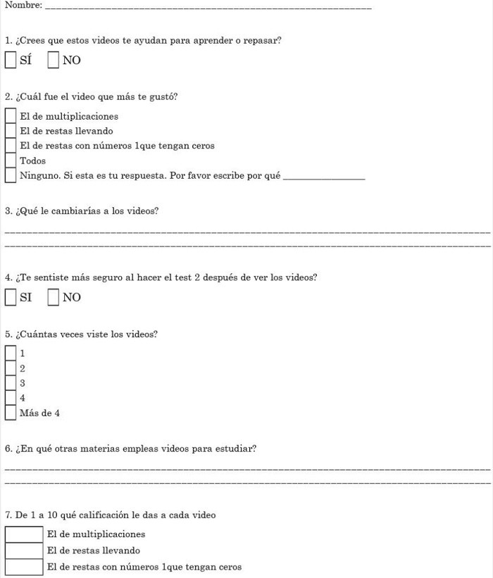 Encuesta a estudiantes