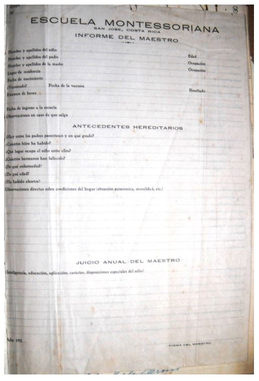 Informe m&eacute;dico presentado por el maestro