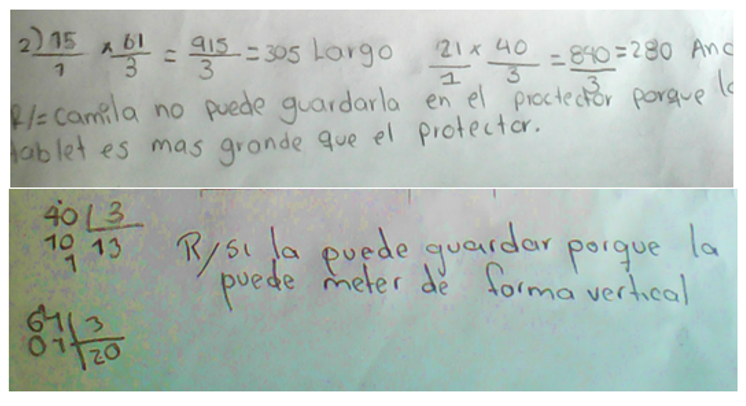 Confrontaci&oacute;n de soluciones obtenidas por dos estudiantes