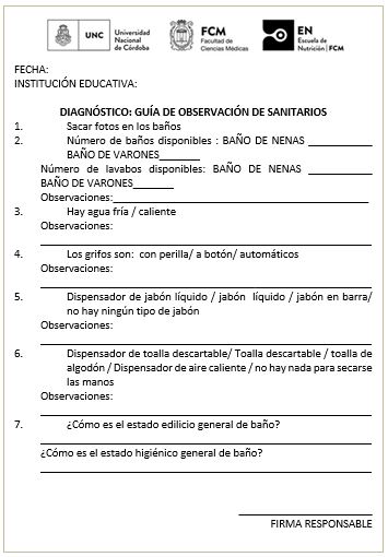 Gu&iacute;a de observaci&oacute;n de sanitarios