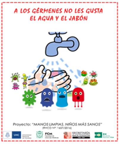 Afiche de difusi&oacute;n. Promoci&oacute;n del lavado de manos