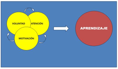 Relacin motivacin, voluntad, atencin y aprendizaje.