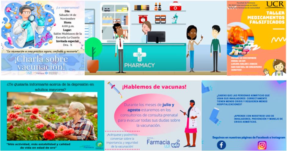 Ejemplo de los recursos creados para el mercadeo social de la intervención