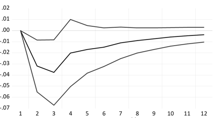 Impulse response function.