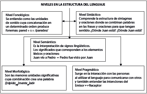Niveles en la estructura del lenguaje