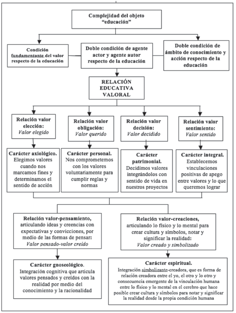 Carácter de la educación derivado de la complejidad objetual  
de “educación”