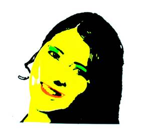Ólger Arias. Retrato de mi madre inspirada en el fetiche warholiano. 2014, serigrafía, 45 x 45 cm