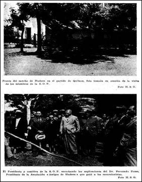 Im&aacute;genes de la casa centenaria, del presidente y de los miembros de la comitiva de la S. O. P.