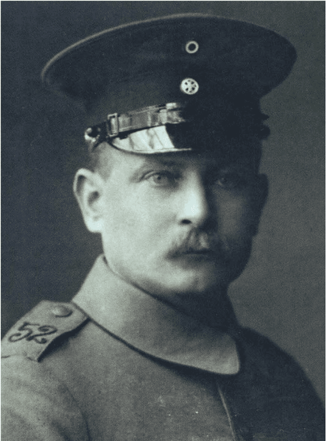 Rudolf Schlechter as infantry-officer, WWI. In Fibeck, 2014, part V: 59.