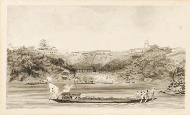 Departure of Langsdorff&rsquo;s expedition on the Tiet&ecirc; River, June of 1826.