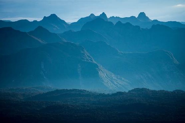 Panoramic view of &ldquo;Jucas&rdquo; territories in the &ldquo;Resguardo Ind&iacute;gena de Purac&eacute;&rdquo; from the Kokonukos volcanic chain, PNN Purac&eacute;, southwestern Colombia. 