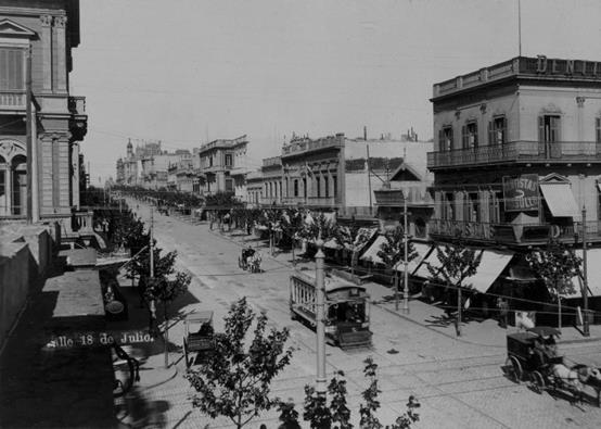 Downtown Montevideo, ca. 1920.