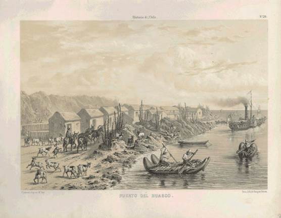 Harbor of El Huasco, province of Atacama.