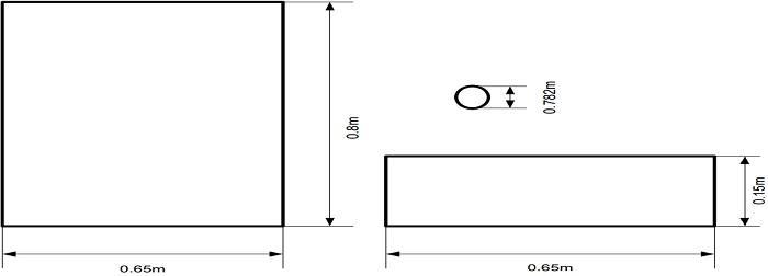 Dimensiones del colector de temperatura